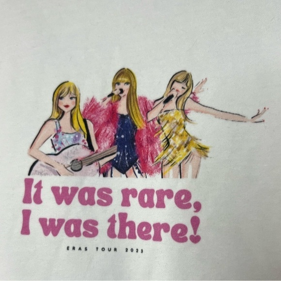 Taylor Swift Eras Tour 2023 It Was Rare I was There Crew Neck Sweatshirt XL - Picture 2 of 5